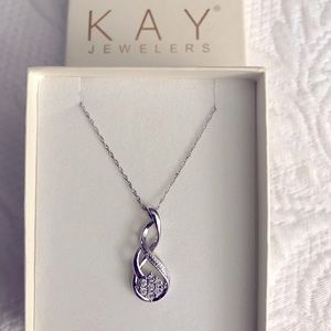 Kay Jewelers Sterling Silver/925 Diamond Necklace (NEW)